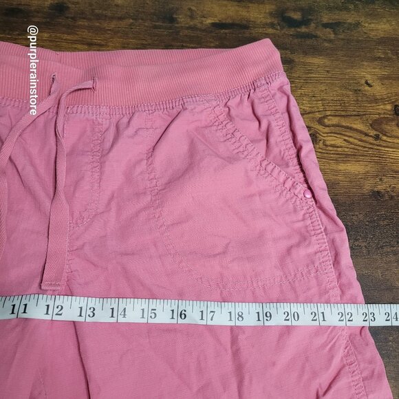 Vtg Faded Glory Capri Pants Sz 14 High Rise Rip Stop Organic Cotton Pockets Y2K - Picture 5 of 9